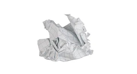 Wrinkled squared notepad leaf wad as broken strategic blueprint and corpora.. Fotos de archivo