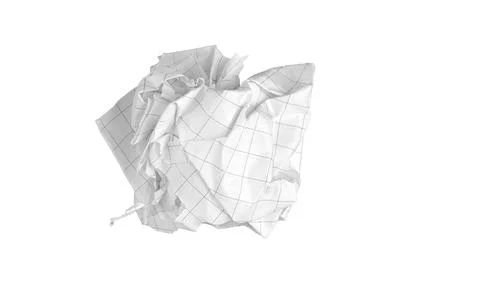 Wrinkled squared notepad leaf wad as broken strategic blueprint and corpora.. Foto stock