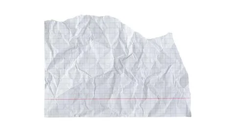 Wrinkled squared paper bits symbolizing workplace stress, school mistakes, lo Stock Photos