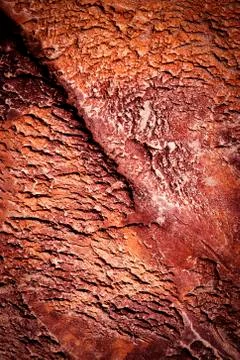 Wrinkled surface of red stone Stock Photos