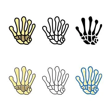 Wrist bone color range icon vector Stock Illustration