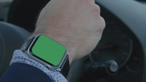 Wrist Device Screen, Smart Hand Digital Display Technology Chroma Key Background Video stock 122817481