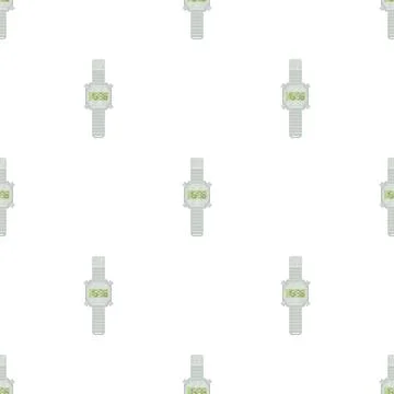 Wrist digital watch pattern seamless vector Stock Illustration