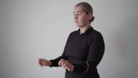 Wrist Mobility Circles Warm Up for Computer and Workout Strain Stock Footage 340545069