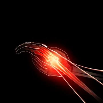 Wrist pain, artwork Stock Illustration