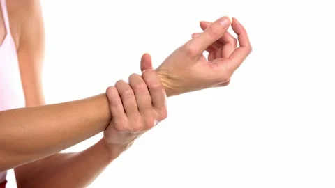 Wrist self massage Stock Footage 149296933