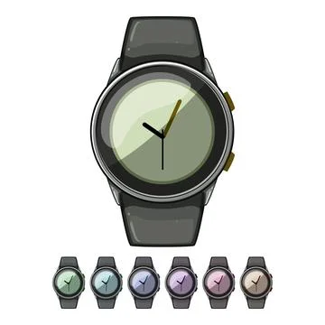 Wrist smart watch cartoon vector graphic Stock Illustration