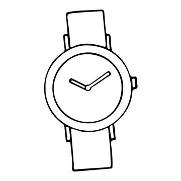 Wrist watch hand drawn vector illustration. Father's day concept Stock Illustration