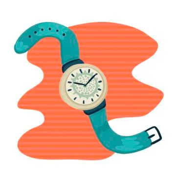 Wrist Watch. The symbol of time. Vector illustration Stock Illustration