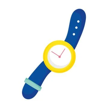Wrist watch time clock isolated icon design white background Illustrazione stock