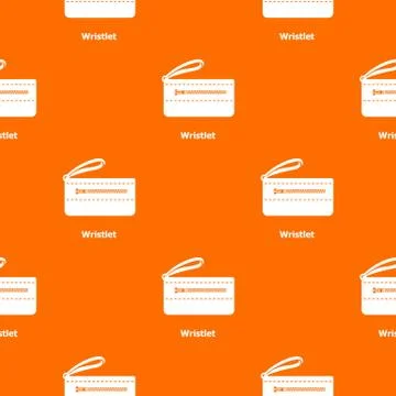Wristlet bag pattern vector orange 스톡 일러스트