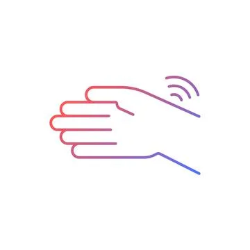 Wrists rheumatism gradient linear vector icon 스톡 일러스트