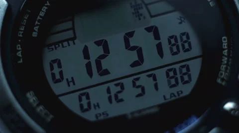 The wristwatch automatic work process, numerals grow. Close up macro view Stock Footage 49335866