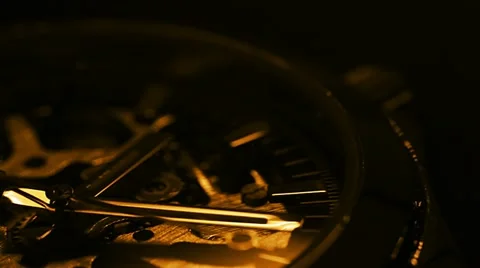 Wristwatch close up. Light and shadow Stock Footage 21610382