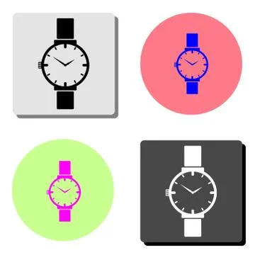 Wristwatch. flat vector icon Stock Illustration