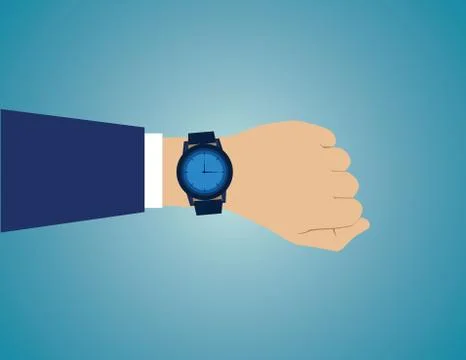 Wristwatch on the hand Stock Illustration