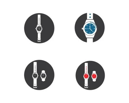 Wristwatch icon vector template design Stock Illustration