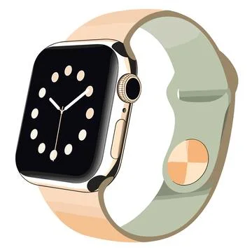 Wristwatch isolated on a white background, vector illustration, Illustrazione stock