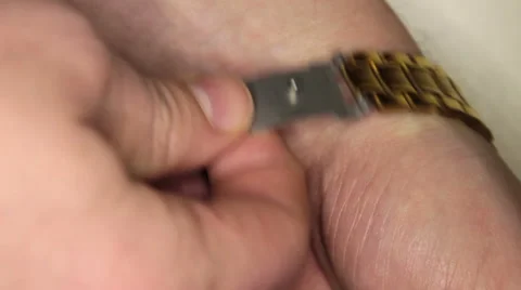 Wristwatch In The Man's Hand 2 Stock-Footage 44119896