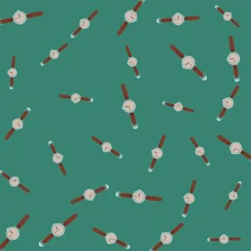 Wristwatch pattern background Illustrazione stock