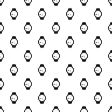 Wristwatch round pattern seamless vector Illustrazione stock