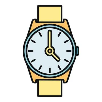 Wristwatch showing time flat vector icon design Stock Illustration