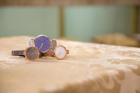 Wristwatch table clock Stock Photos