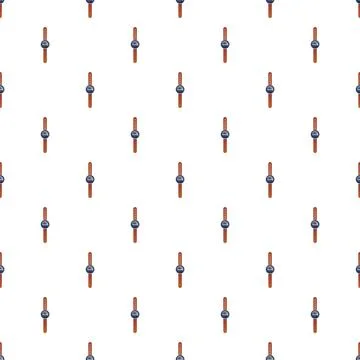 Wristwatches repeating pattern depicting time and fashion accessory Stock Illustration