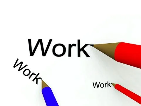 Write and Work Stock Illustration