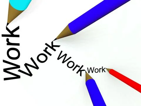 Write and Work Stock Illustration