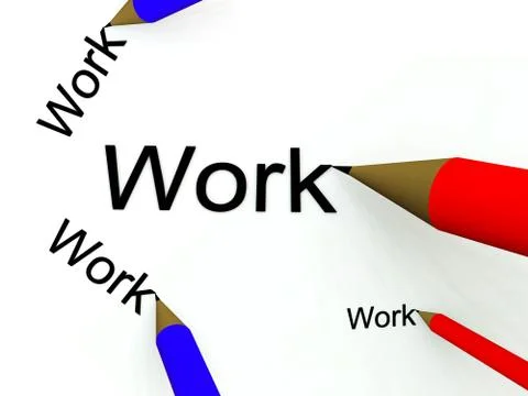 Write and Work Stock Illustration