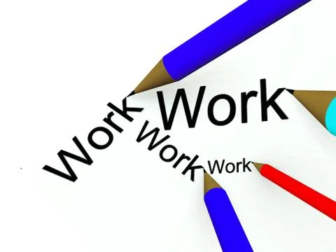 Write And Work Stock Illustration