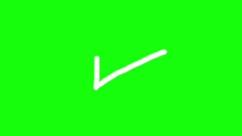 Write On Check Mark Icon Animation On Green Screen Video stock 303449167