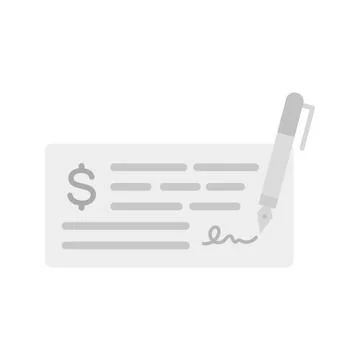 Write Cheque icon vector image. Stock Illustration