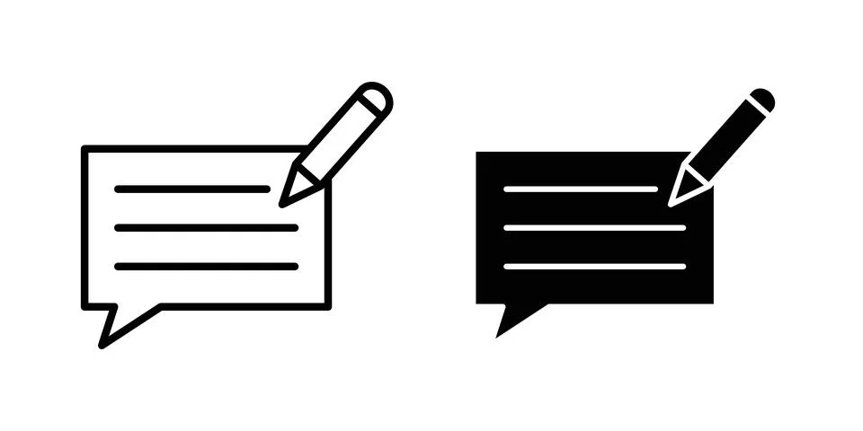 Write comment icon vector editable eps10 イラスト素材