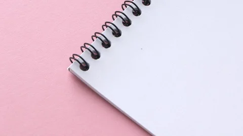 Write congratulation on white notepad paper. Female hand holding pen note Stock Footage 129199232