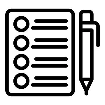 Write to do list icon outline vector. Credit finance Illustrazione stock
