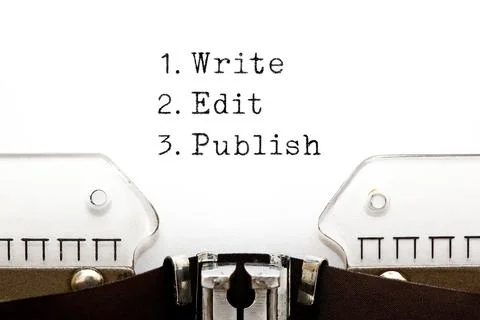 Write Edit Publish Vintage Typewriter Concept Stock Photos