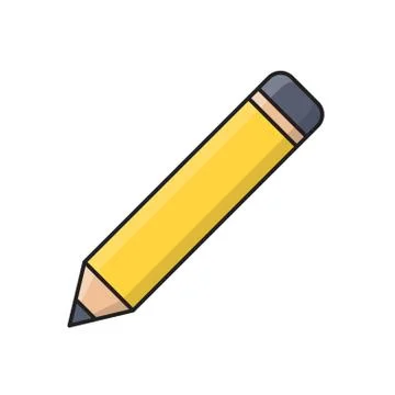 Write flat color icon Stock Illustration