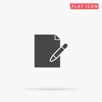 Write flat vector icon Stock Illustration