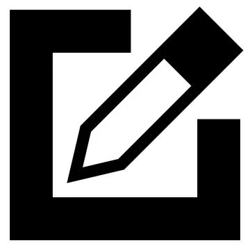 Write glyph icon vector illustration isolated on white background Stock Illustration
