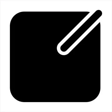 Write glyph icon vector illustration isolated on white background Illustrazione stock