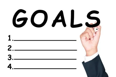 Write goals list Stock Photos