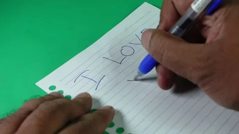 Write I love u 動画素材 195965237