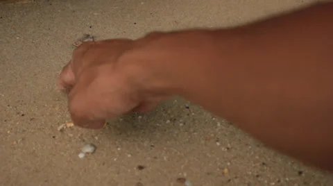 Write i love you on the beach. Stock Footage 37113963