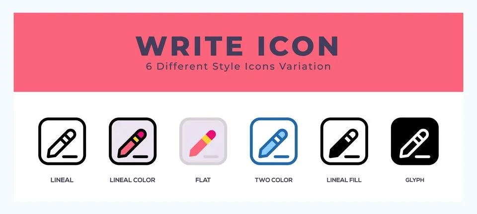 Write icon vector illustration. trendy styles Stock Illustration