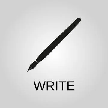 Write icon. Write symbol. Flat design. Stock - Vector illustration. Stock Illustration