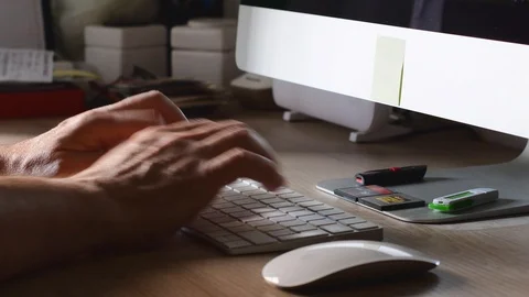 Write on the keyboard 4 Stock Footage 129318693