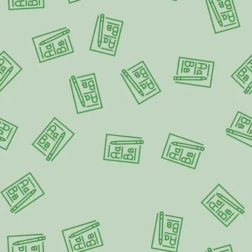 Write kid leisure line seamless pattern Illustrazione stock