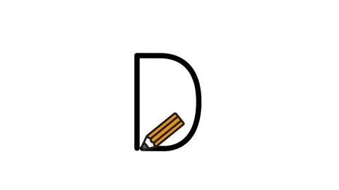 Write the letter D. Video ABC tutorial Stock Footage 157495218